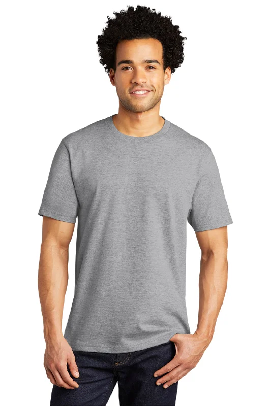 Men's short-sleeve fresh relaxed blue shirt-Port & Company Mens Bouncer Short Sleeve Crewneck T-Shirt - Heather Grey