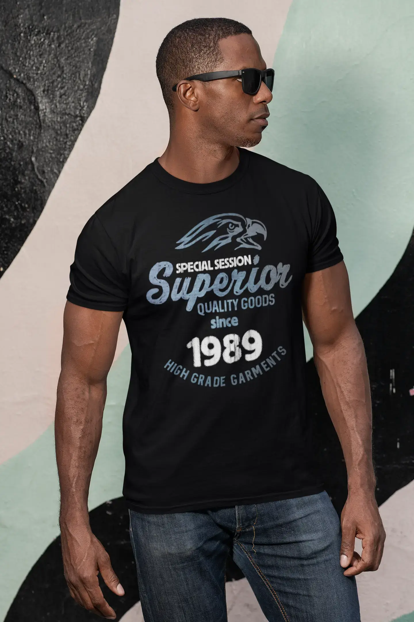 Men's short-sleeve soft trendy fresh lime top-1989, Special Session Superior Since 1989 Men's T-shirt Black Birthday Gift 00523