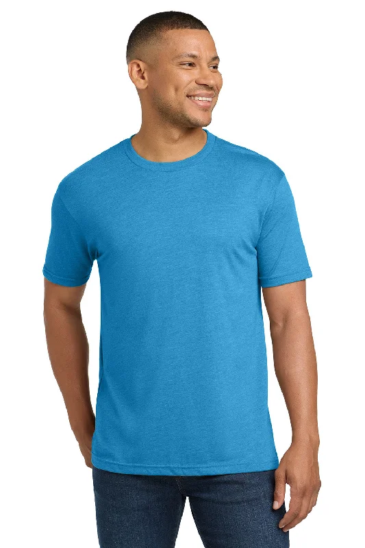 Men's short-sleeve neutral cream tee-Next Level Mens Jersey Short Sleeve Crewneck T-Shirt - Vintage Turquoise Blue