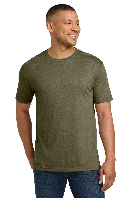 Men's short-sleeve rugged rust tee-Next Level Mens Jersey Short Sleeve Crewneck T-Shirt - Military Green