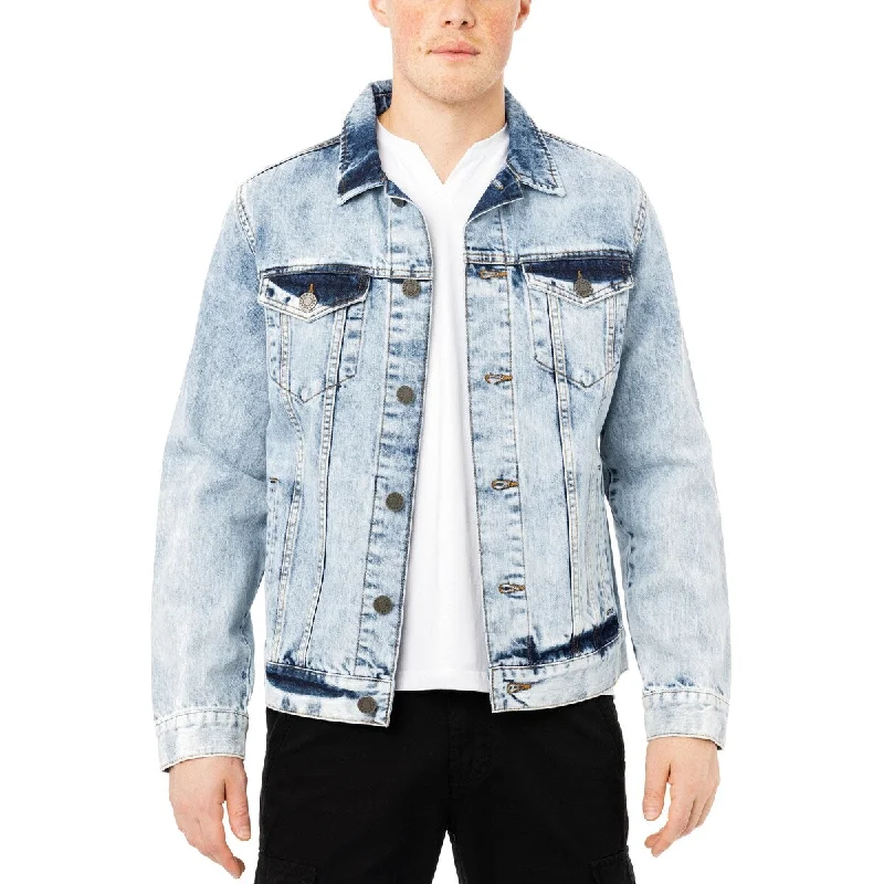 Men's biker leather jackets-X RAY Men's Denim Flex Jacket