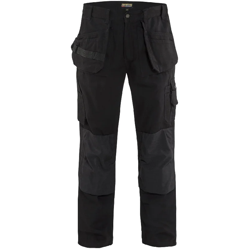 men's small straight leg navy pants-Blaklader ROUGHNECK Work Pants - With Utility Pockets 1630 1860 9900