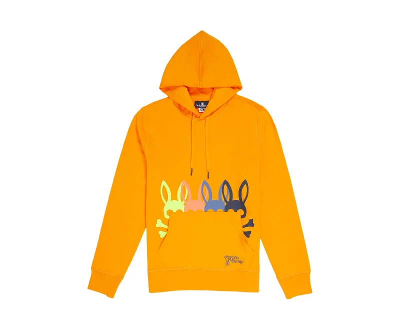 Men's moonlit glow jackets-Psycho Bunny Lafayette Pullover Yukon Gold Men's Hoodie B6H966U1FT-YKG