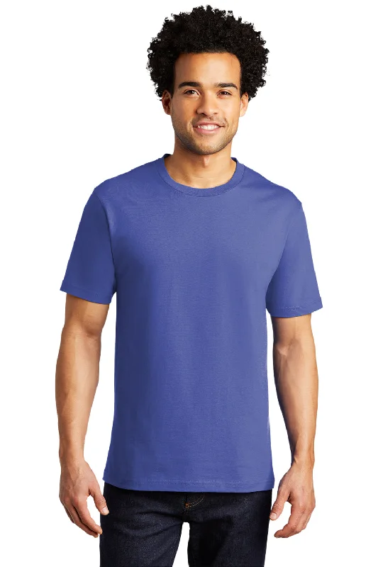 Men's short-sleeve sleek sporty teal tee-Port & Company Mens Bouncer Short Sleeve Crewneck T-Shirt - Blue Iris