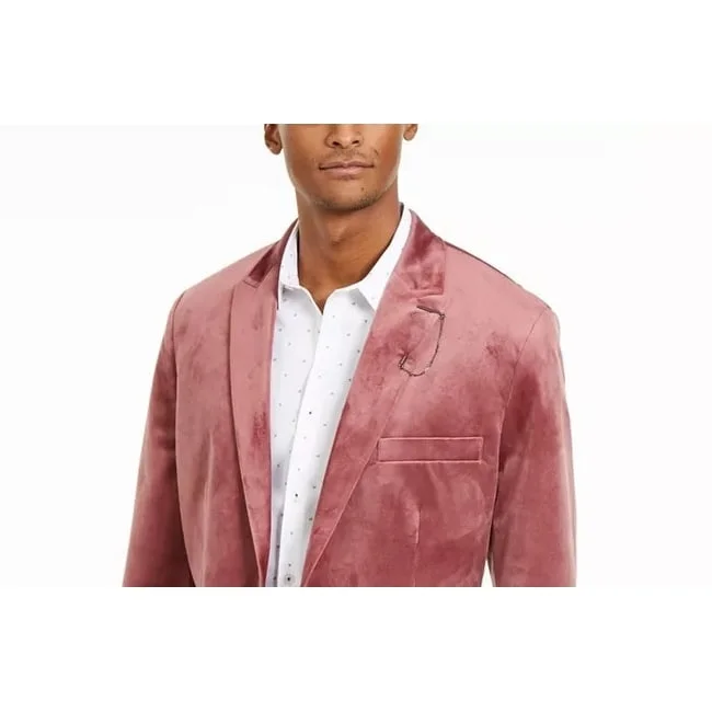 Men's preppy blazer jackets-Inc International Concepts Men's Pink Jacket Big Red Size Xx-Large