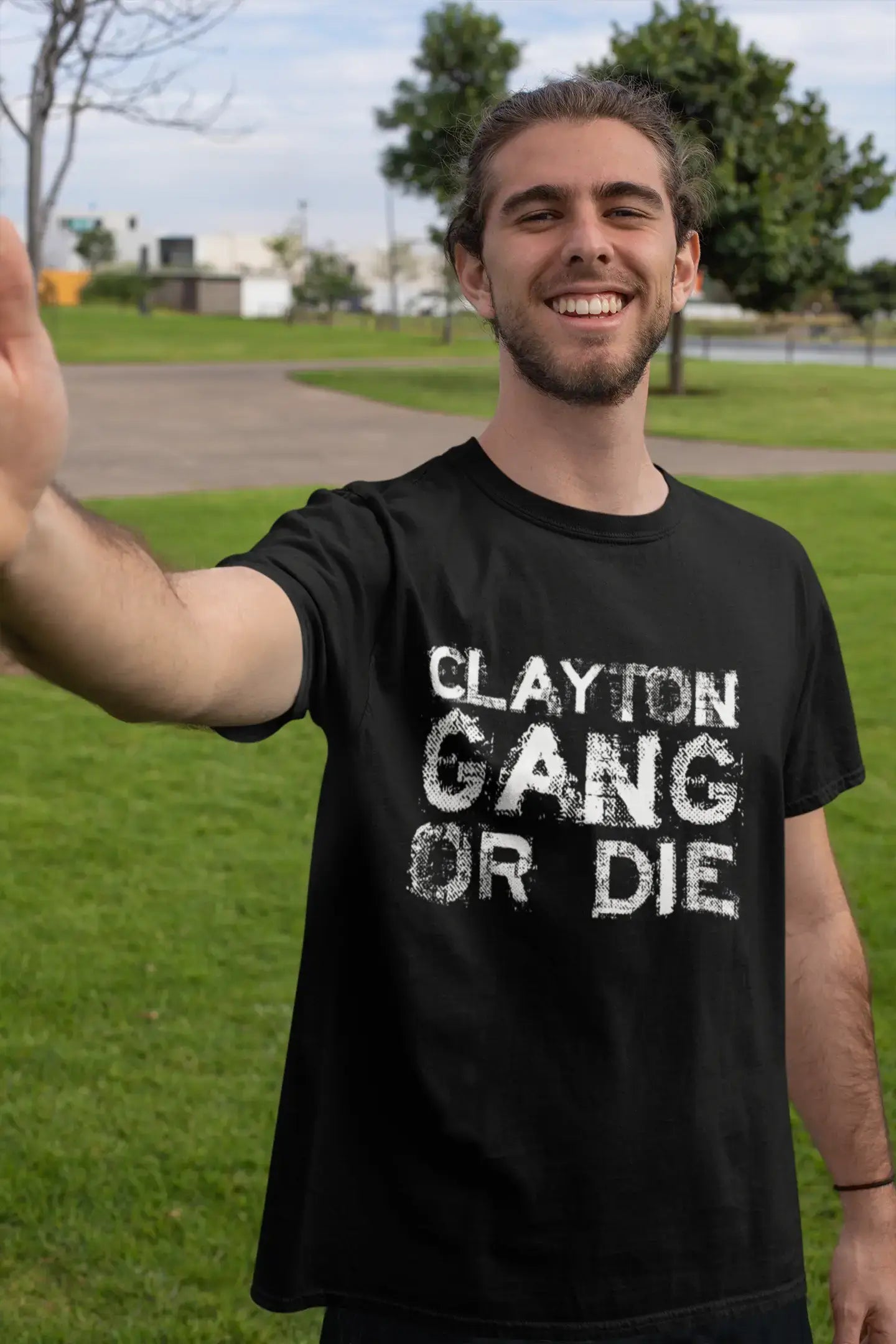 Men's short-sleeve sporty subtle motocross tee-CLAYTON Family Gang Tshirt, Men's Tshirt, Black Tshirt, Gift T-shirt 00033