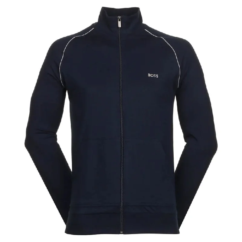 Men's ice sleek jackets-Hugo Boss Men's Mix & Match Zip-Up Jacket, Navy