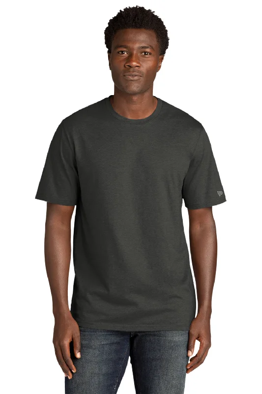 Men's short-sleeve muted fresh vacation shirt-New Era Mens Moisture Wicking Short Sleeve Crewneck T-Shirt - Graphite Grey