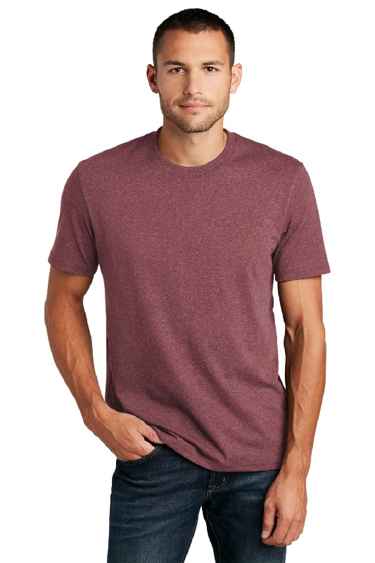 Men's short-sleeve fresh modern earthy tee-District Mens Re-Tee Short Sleeve Crewneck T-Shirt - Heather Maroon