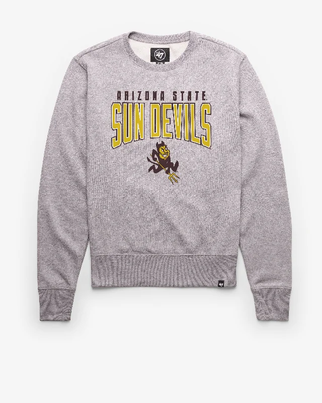 Men's hoodie with wide hem-ARIZONA STATE SUN DEVILS ASU TEAM ELEMENTS ARCH '47 HEADLINE CREW