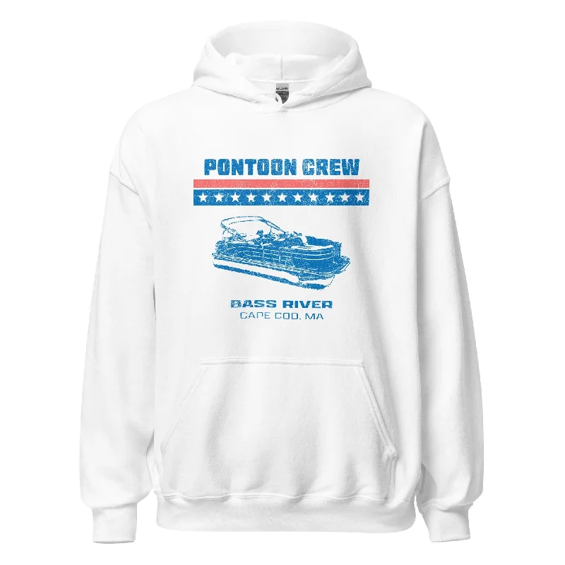 Men's hoodie for fencing training-Bass River Pontoon Hoodie - Cape Cod | Mens & Womens Graphic Sweatshirt