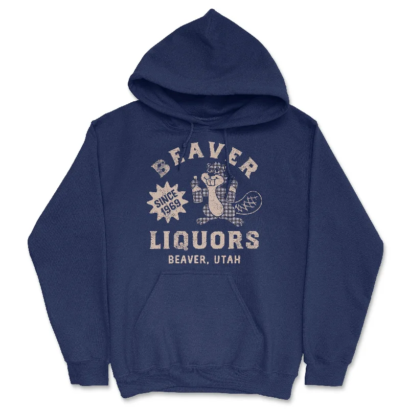 Men's hoodie with rich design-Beaver Liquors Hoodie