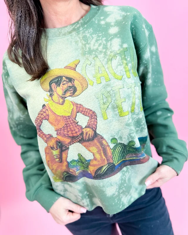 Men's hoodie with long hemline-Cactus Pete Sweatshirt