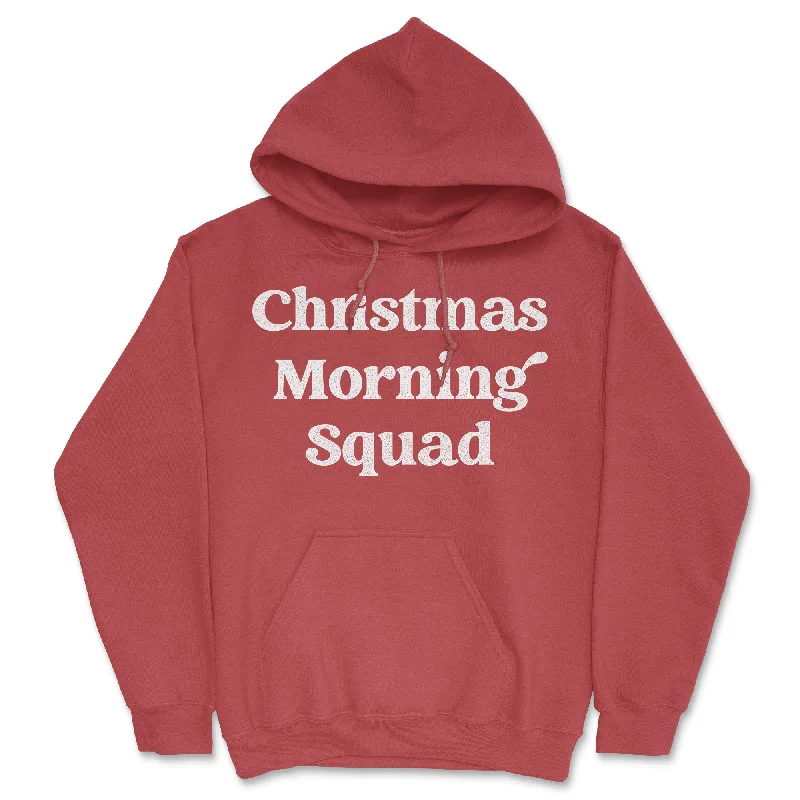 Men's hoodie with sleek print-Christmas Morning Squad Hoodie