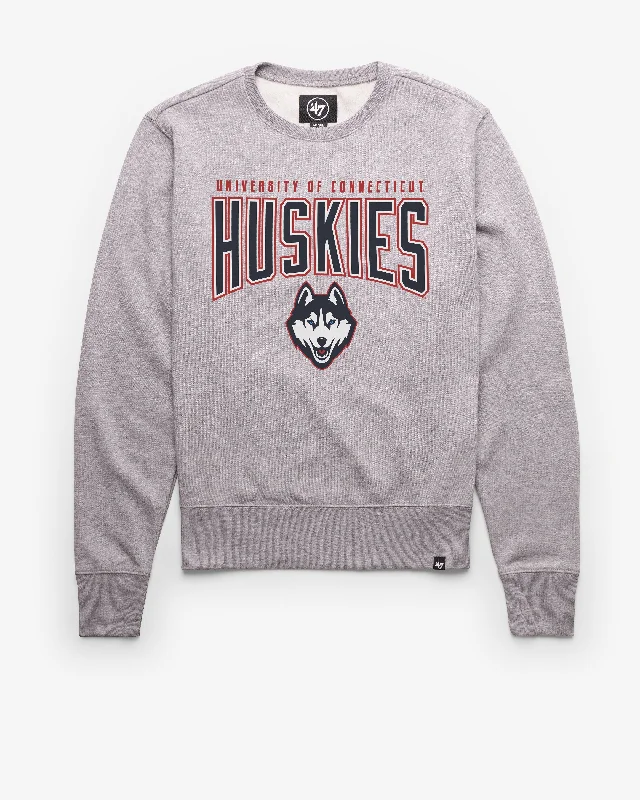 Men's hoodie for chilly hikes-CONNECTICUT HUSKIES UCONN DOG TEAM ELEMENTS ARCH '47 HEADLINE CREW