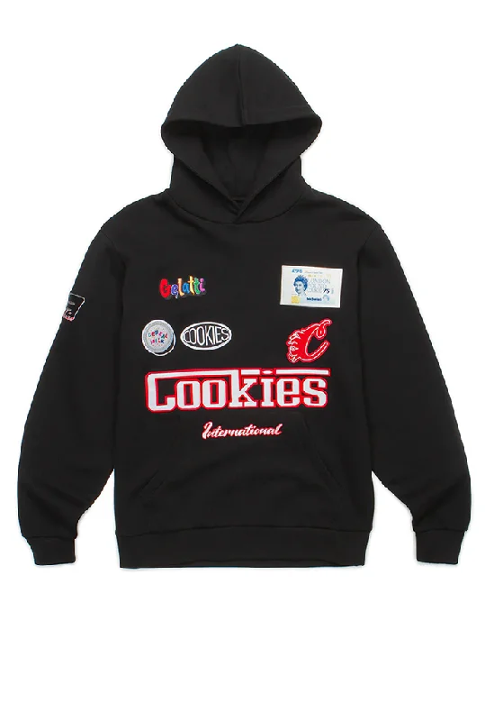 Men's hoodie with wide hemline-Cookies Enzo Pullover Fleece Hoodie