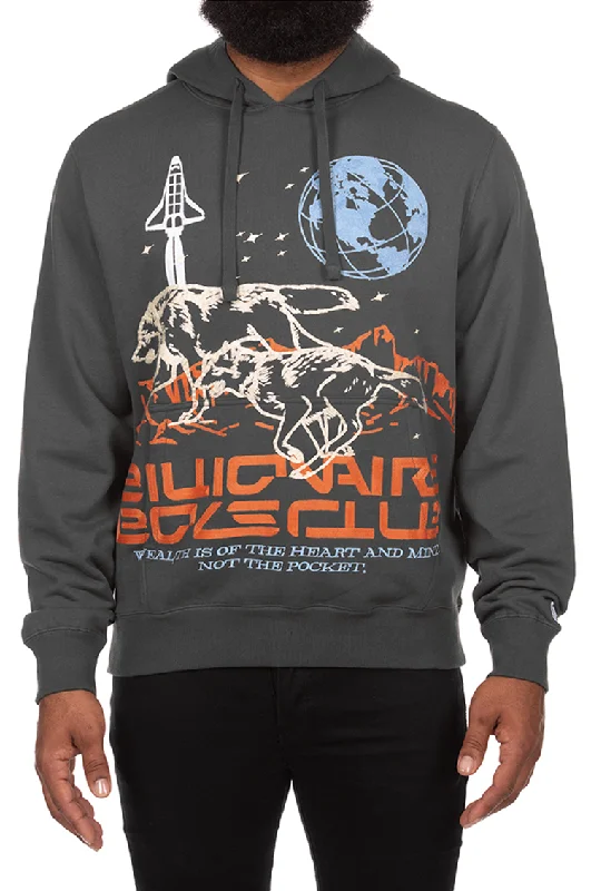 Men's hoodie for chill hikes-Billionaire Boys Club BB Hunt For The Moon Oversized Hoodie