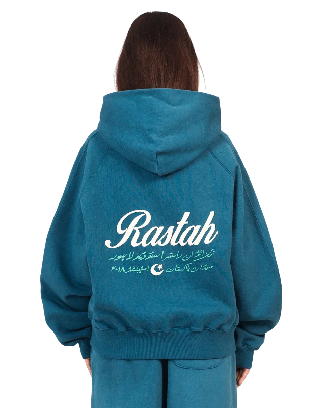 Men's hoodie for basketball practice-DARK CYAN MADE IN PAK HOODIE (V4)