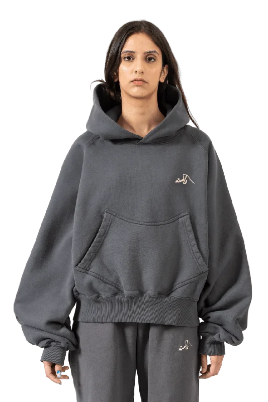 Men's hoodie with lynx stripe-CHARCOAL GREY MADE IN PAK HOODIE (v2)