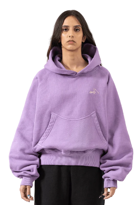 Men's hoodie with flared sleeves-LAVENDER MADE IN PAK HOODIE (v2)