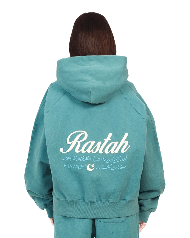 Men's hoodie for cozy walks-SEA GREEN MADE IN PAK HOODIE (V4)