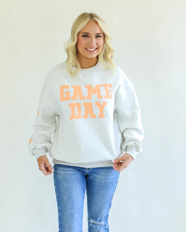 Men's hoodie for slow hikes-Game Day Star Sweatshirt in Orange