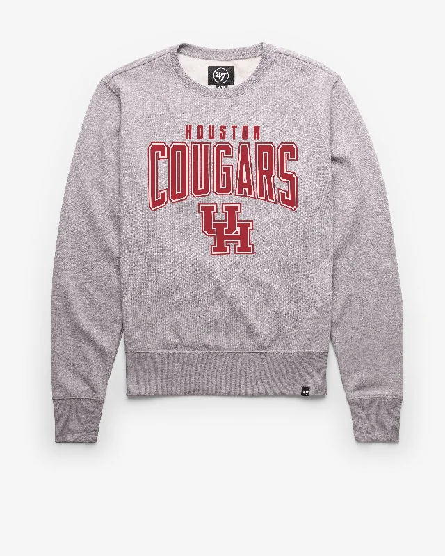 Men's hoodie with wide hemline-HOUSTON COUGARS TEAM ELEMENTS ARCH '47 HEADLINE CREW