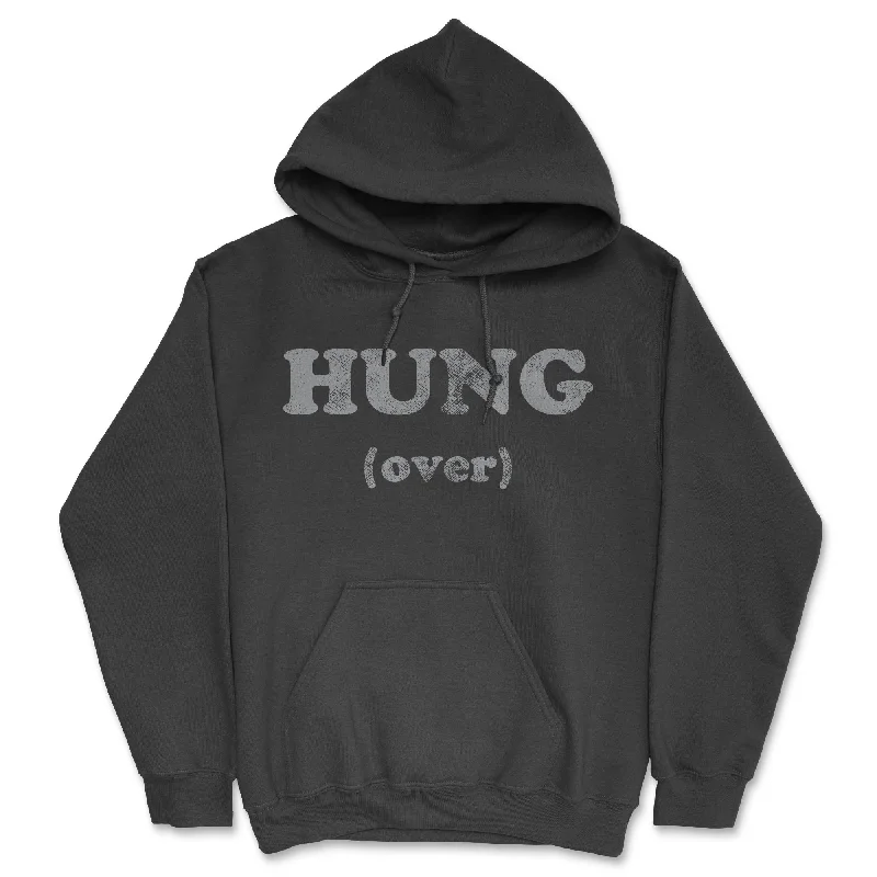 Men's hoodie with loose weave-Hung Over Hoodie