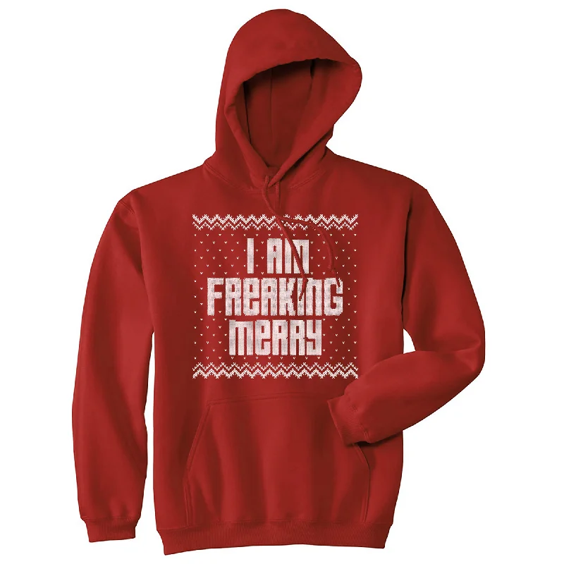 Men's hoodie for cozy vibes-I Am Freaking Merry Hoodie