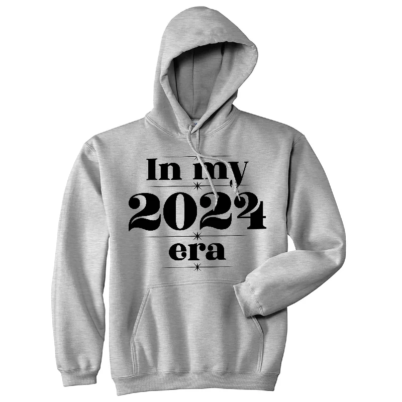 Men's hoodie for solid shoulders-In My 2024 Era Hoodie