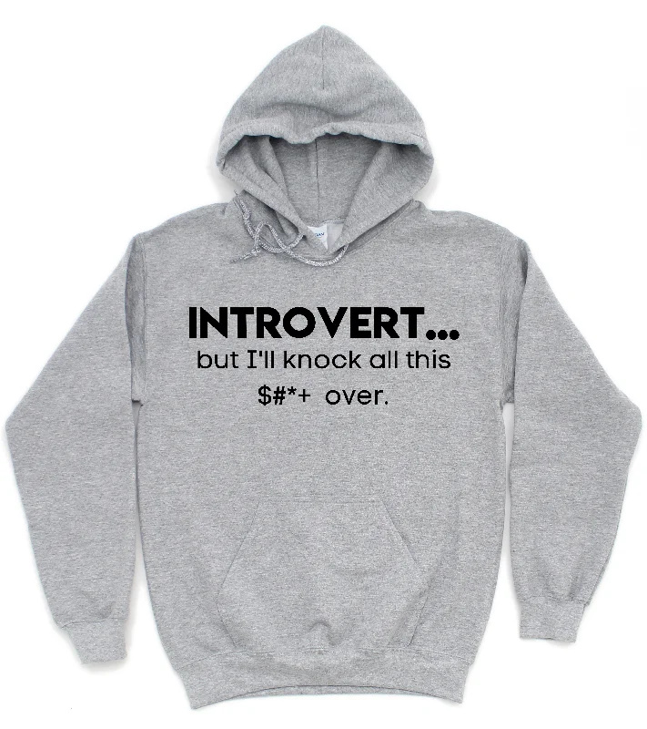 Men's hoodie for slow walks-Introvert...but I'll Unisex Hoodie