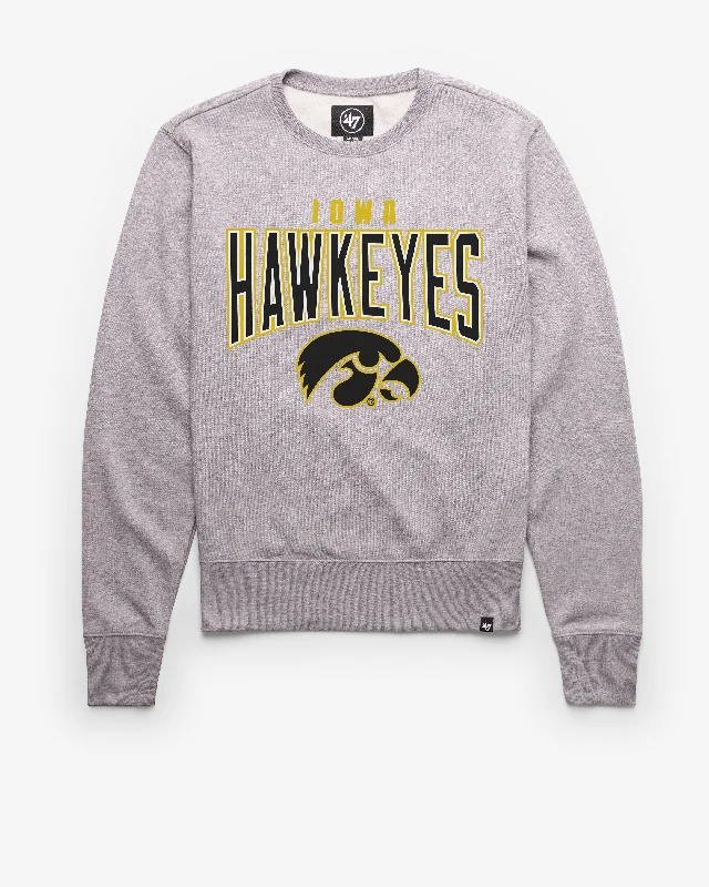 Men's hoodie for windy walks-IOWA HAWKEYES TEAM ELEMENTS ARCH '47 HEADLINE CREW