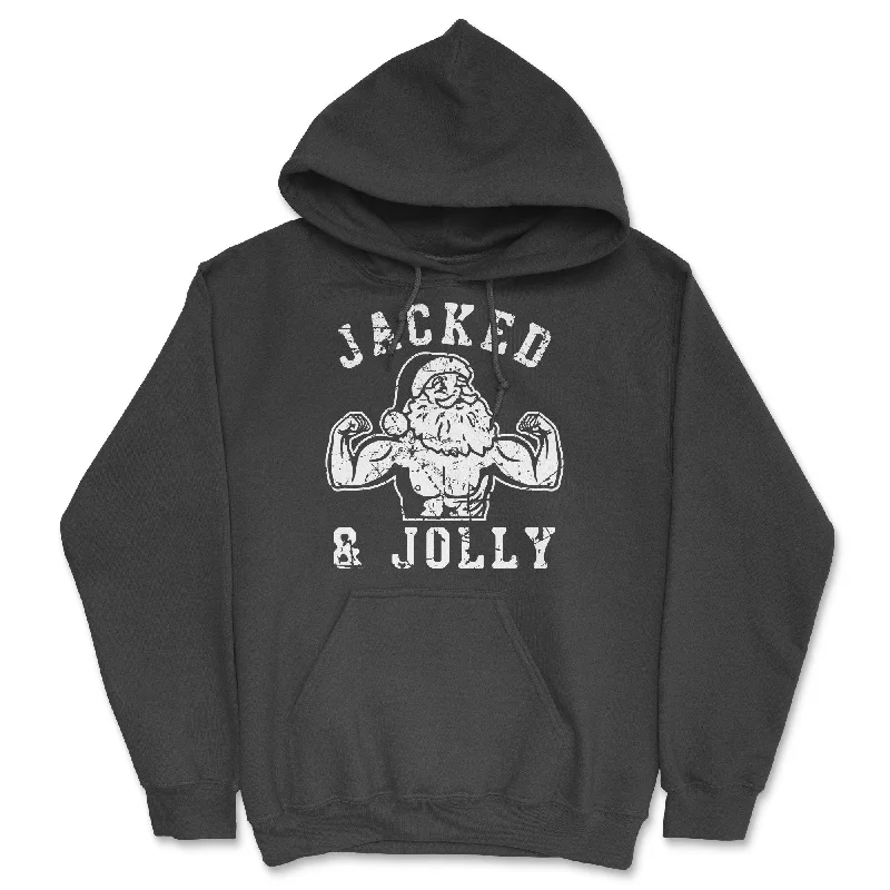 Men's hoodie with coarse weave-Jacked And Jolly Hoodie