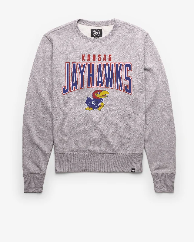 Men's hoodie for calm walks-KANSAS JAYHAWKS TEAM ELEMENTS ARCH '47 HEADLINE CREW