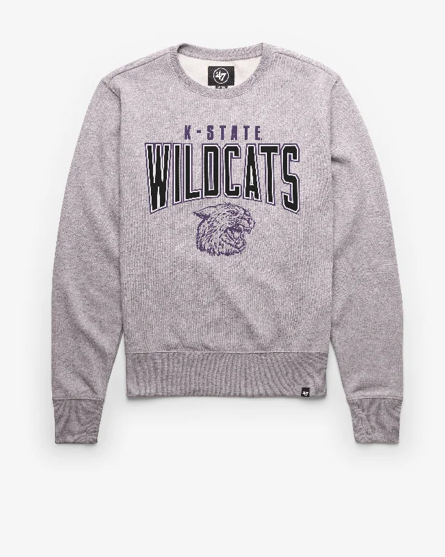 Men's hoodie with plush weave-KANSAS STATE WILDCATS VIN TEAM ELEMENTS ARCH '47 HEADLINE CREW