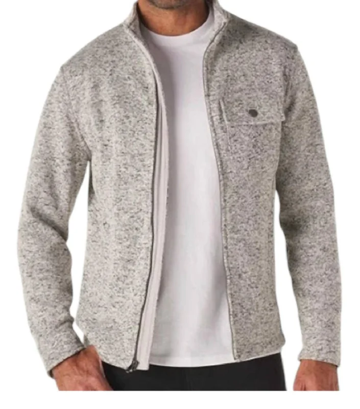 Men's snowboarder bold jackets-Lincoln Fleece Jacket In Grey