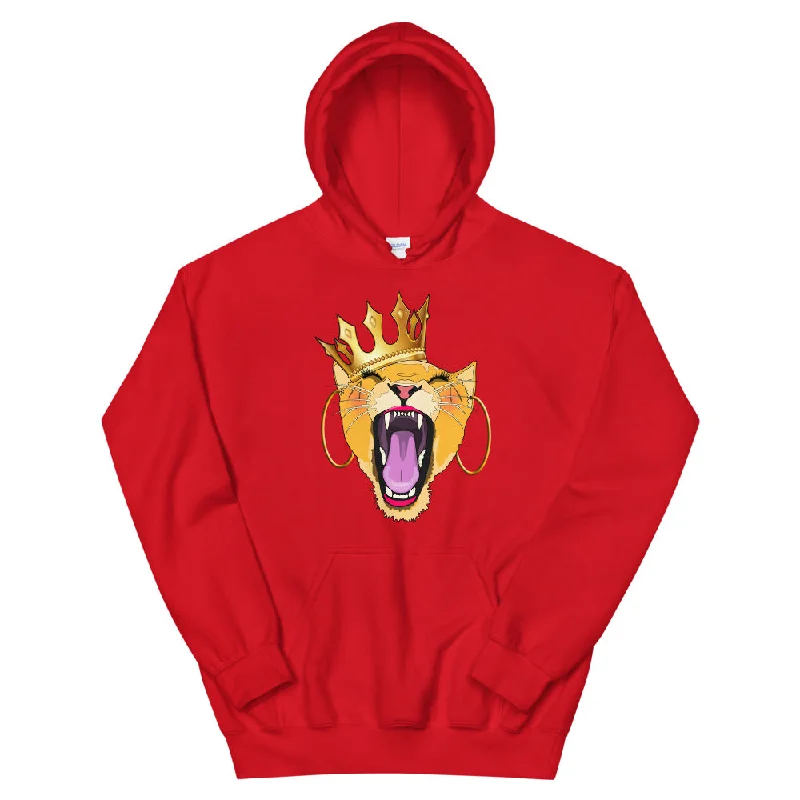 Men's hoodie with fine fabric-Lioness Unisex Hoodie