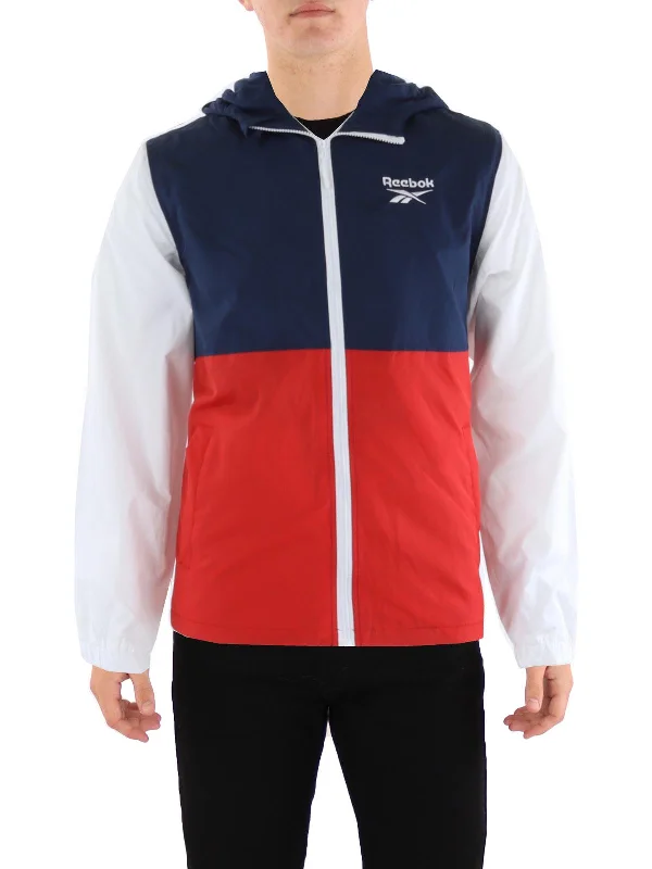 Men's runner sleek jackets-Mens Outdoor Athletic Windbreaker Jacket