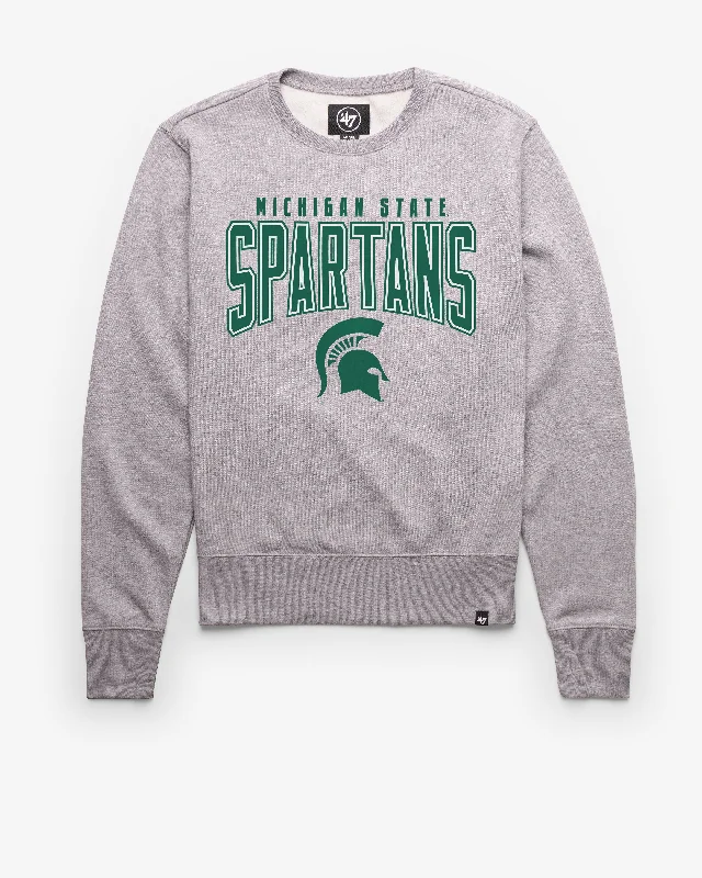 Men's hoodie with deep cuffs-MICHIGAN STATE SPARTANS TEAM ELEMENTS ARCH '47 HEADLINE CREW