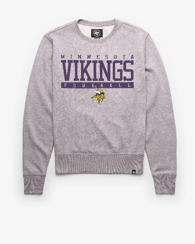 Men's hoodie with hawk stripe-MINNESOTA VIKINGS SIDELINE BLOCK '47 HEADLINE CREW