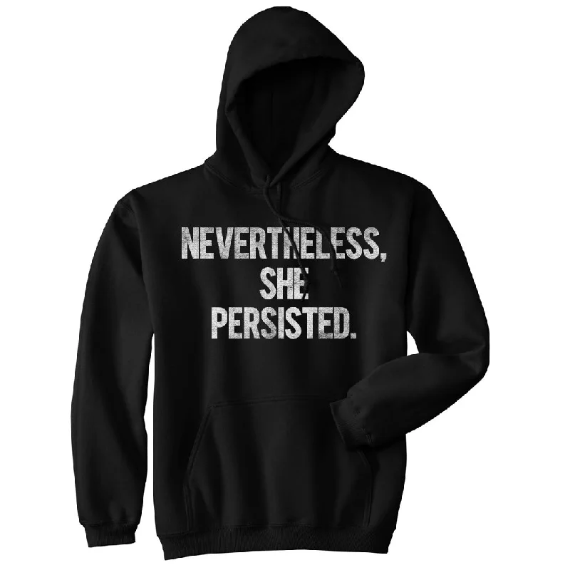 Men's hoodie for calm trails-Nevertheless She Persisted Funny Political Congress Senate Sweatshirt Unisex Hoodie