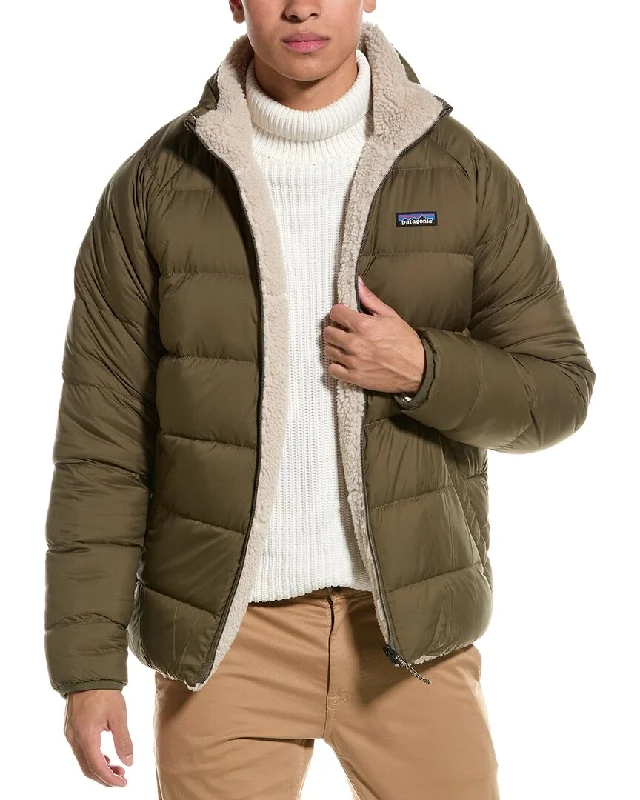 Men's highway tough jackets-Patagonia Reversible Silent Down Jacket