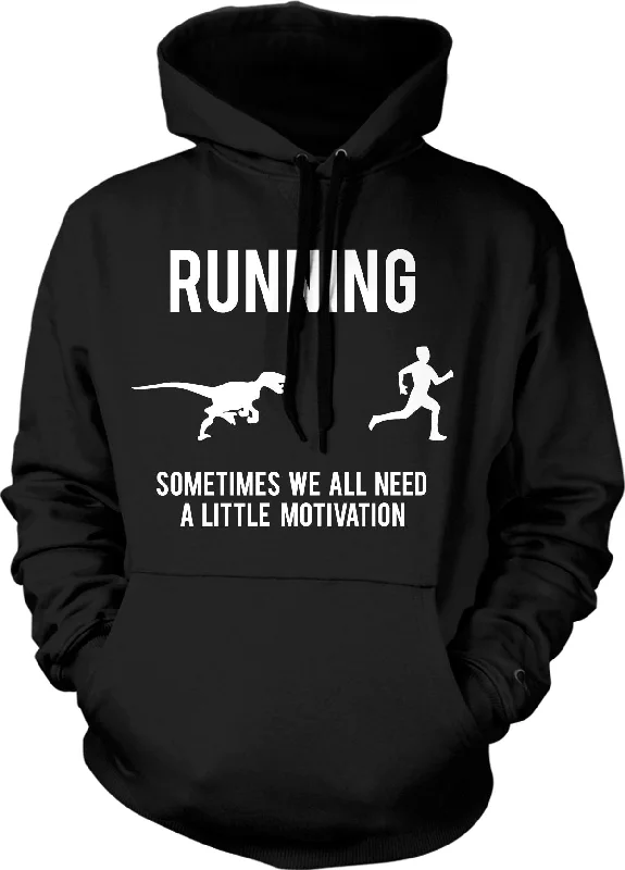 Men's hoodie for frosty walks-Running Motivation Sweater Funny T shirt Sarcasm Humor Run Novelty Hoodie