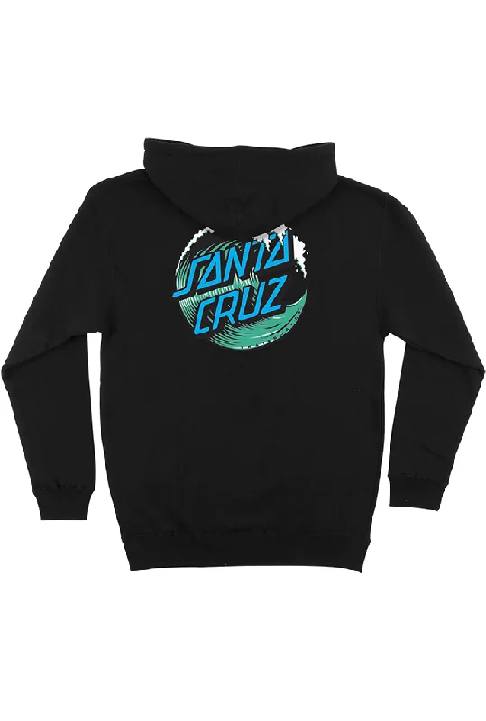 Men's hoodie for snowy hikes-Santa Cruz Wave Dot Pullover Hoodie