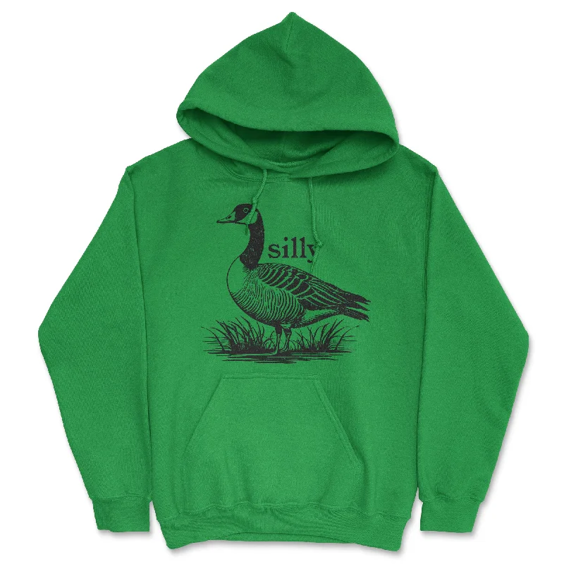 Men's hoodie for wide back-Silly Goose Hoodie