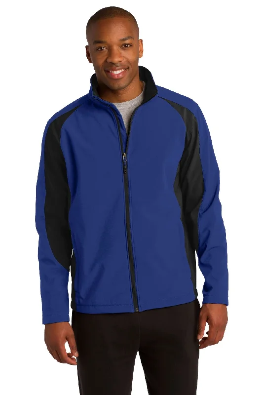 Men's walker casual jackets-Sport-Tek Men's Colorblock Soft Shell Jacket