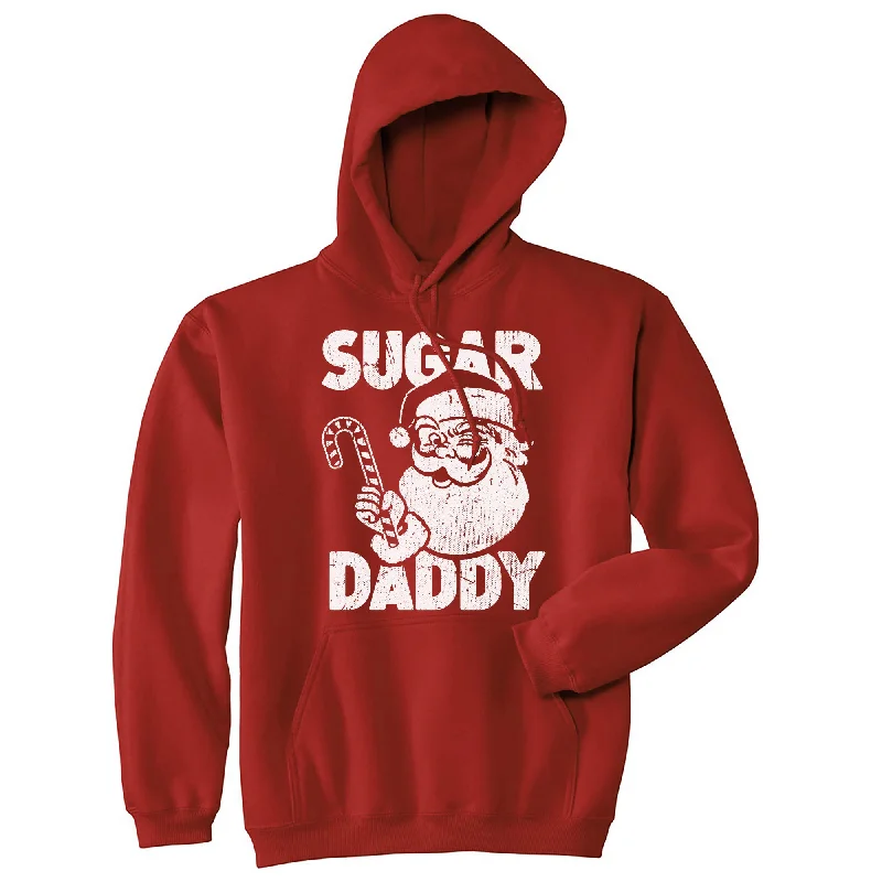 Men's hoodie with neat print-Sugar Daddy Santa Hoodie