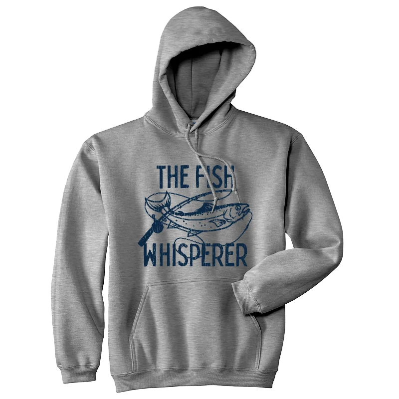 Men's hoodie with long hemline-The Fish Whisperer Unisex Hoodie Funny Fishing Lover Gift For Dad