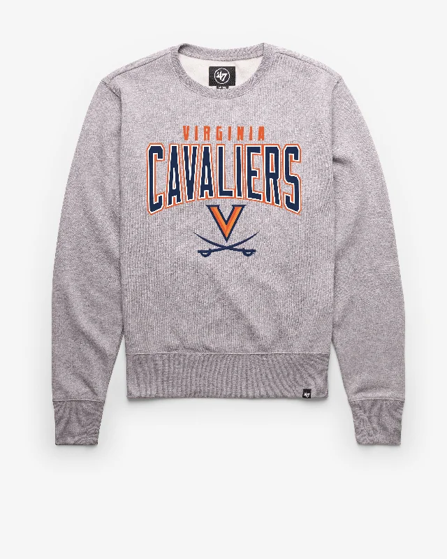 Men's hoodie with long hemline-VIRGINIA CAVALIERS TEAM ELEMENTS ARCH '47 HEADLINE CREW