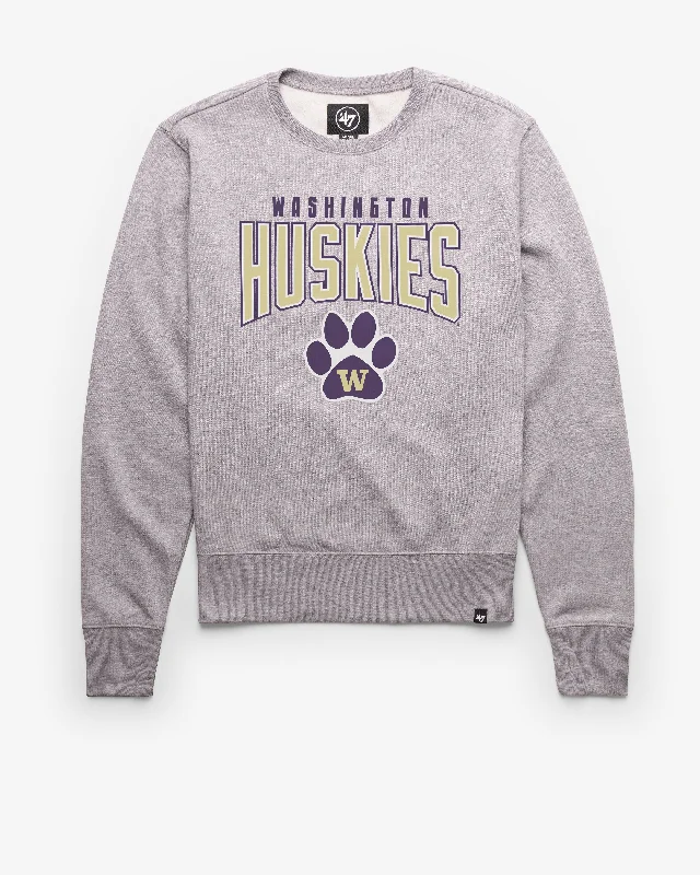 Men's hoodie with subtle logo-WASHINGTON HUSKIES TEAM ELEMENTS ARCH '47 HEADLINE CREW